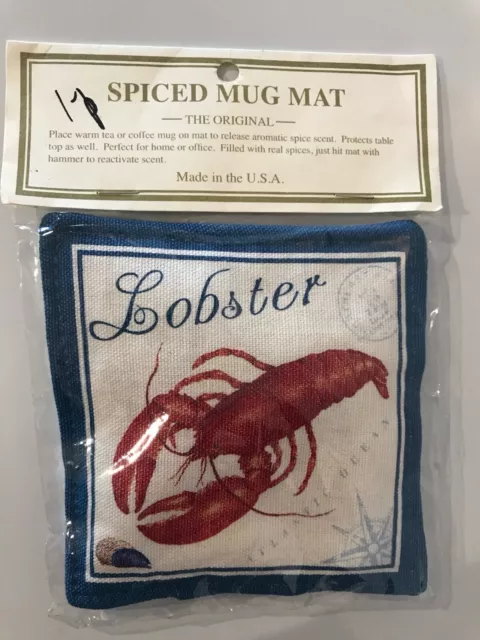 Alice’s Cottage Cotton Spiced Mug Mat Coaster Lobster NIB