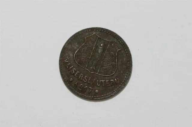 Germany War Money Token 50 Pfennig 1917 Kaiserslautern Iron B34 #Z763