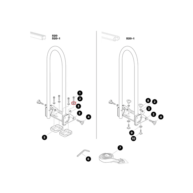 Thule Washers M6 per supporto kayak 30148
