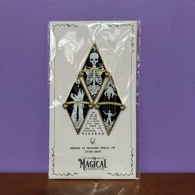 Harry Potter LitJoy Magical Crate Unforgivable Curses Enamel Magnet Set