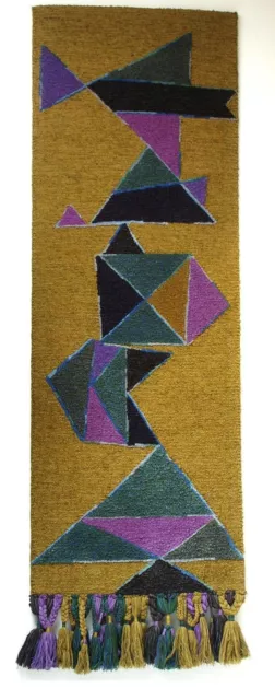 70er Jahre Künstler Teppich Balance Wandteppich Atelier f Teppichkunst E W Kunz