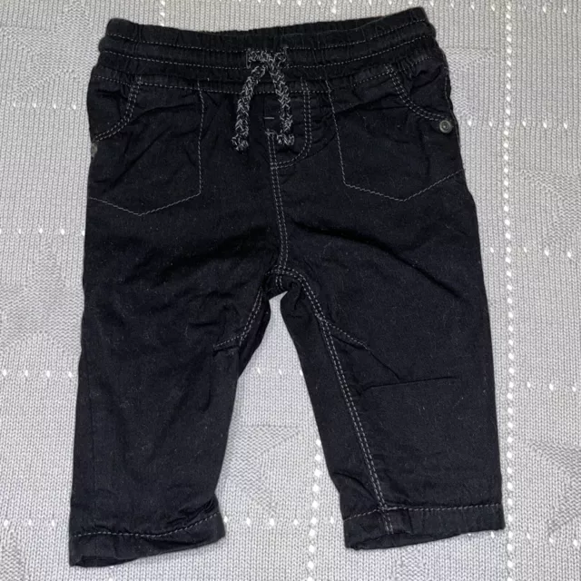 Topomini ❤️ Baby Jungen ❤️ Hose ❤️ gefüttert ❤️ Schwarz ❤️ Gr. 56