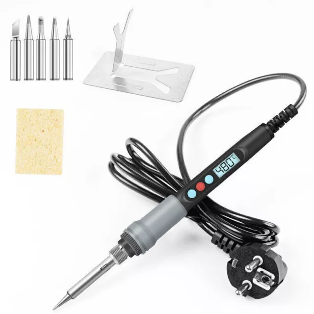 Lötkolben Set 90W Lötstation Einstellbarer Temperatur Lötset Soldering Iron Kit