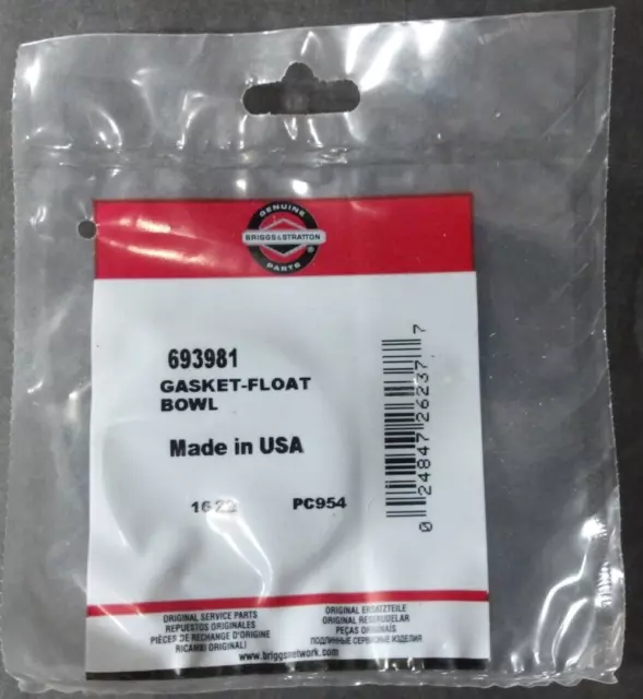 New Briggs & Stratton 693981 Float Bowl Gasket Genuine OEM Service Part