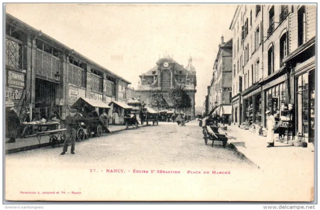 54 NANCY - eglise saint sebastien - place du marche