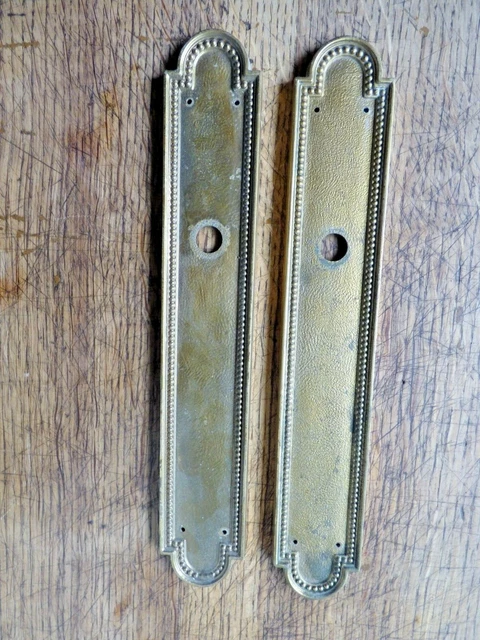 Paire De Plaques De Propreté Vintage - Miroir Facetté, Salle De Bain