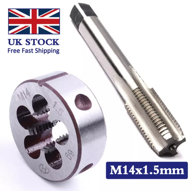 M14*1.5mm Metric Thread Tap/Die HSS Machine Threading Taper Plug OR W/Round Die