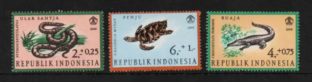 Mnh Set " Reptiles " Indonesia 1966