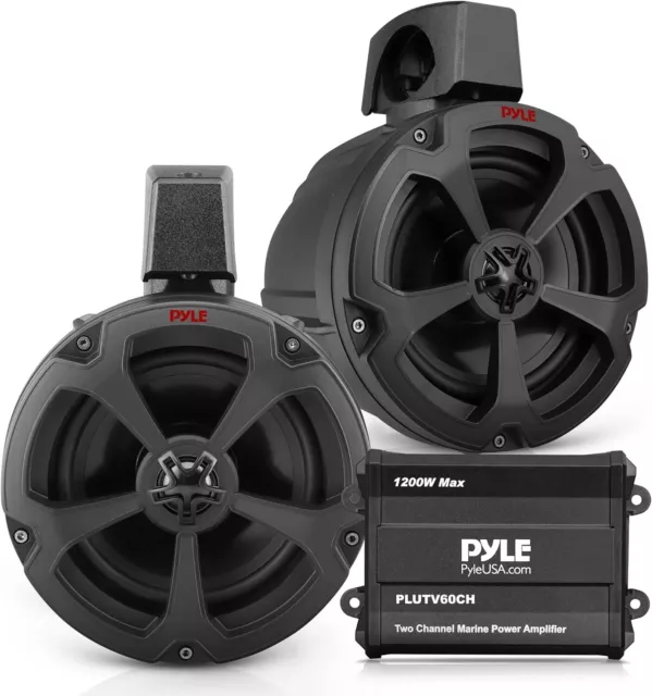 Pyle 6.5" Water-Resistant Off-Road Speakers-2 Channel (1200 Watts)