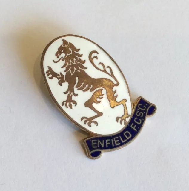 ENFIELD FC Football Club Badge Enamel Non League Pin OLD RARE VINTAGE EFCSC 6