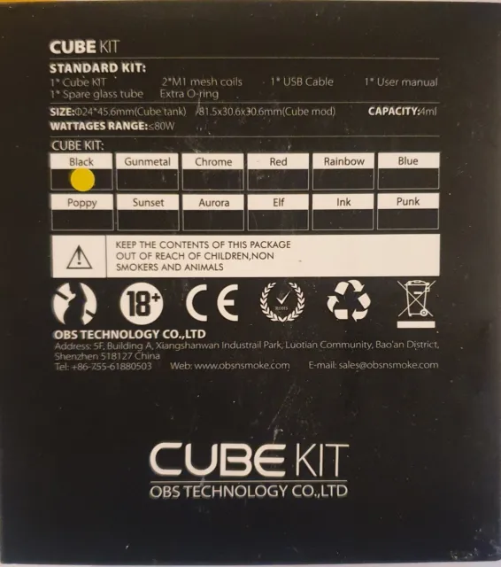 OBS CUBE KIT complet Cigarette Électronique 2