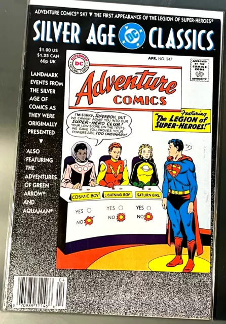 SILVER-AGE CLASSICS ADVENTURE COMICS #247 VF+ 1st LEGION OF SUPER-HEROES DC 1992