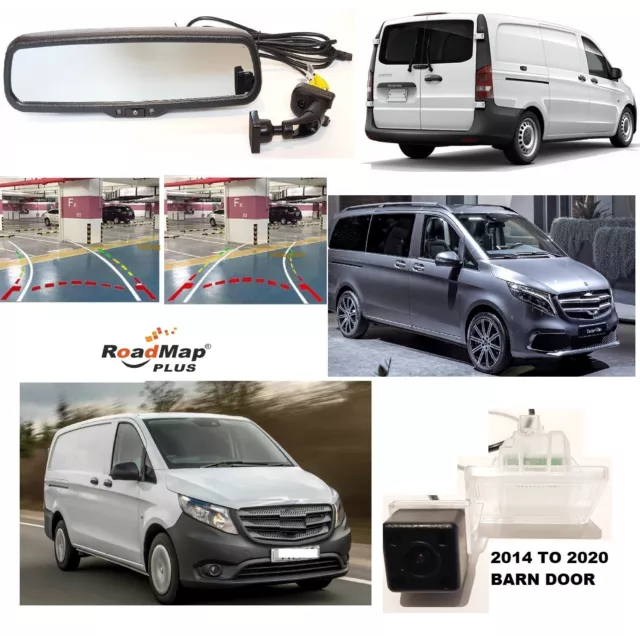 reversing camera monitor kit for mercedes vito viano new shape barn door  5 inch