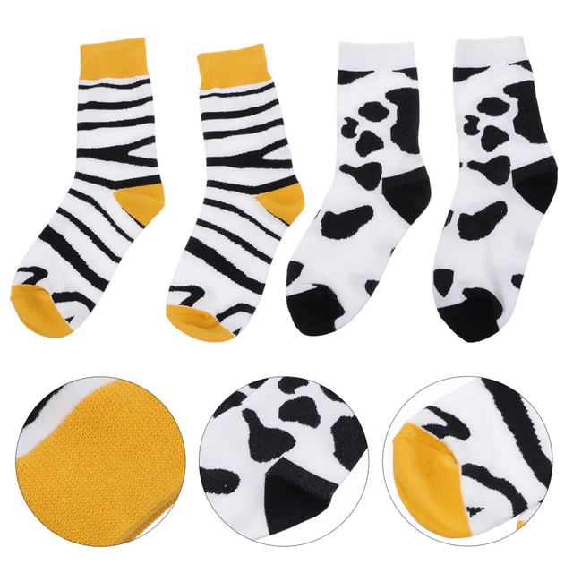 2 Pairs Chaussettes Fantaisie Chaussettes Tubes Chaussettes Enfants Chaussons