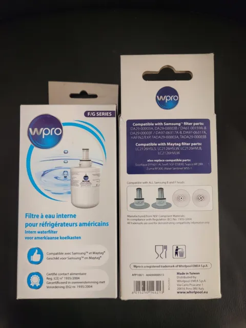 Lot de 2 filtres universels USC100 WPRO pour frigo US - WPRO