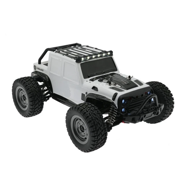 RC Hobby Toys Coche Todoterreno 4WD A Escala 1:16 – Control Remoto 2.4 GHz Con Luces LED, Batería Recargable, Regalo Para Niños Y Adultos (Gris Azul)