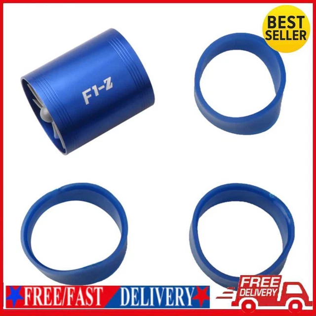 F1-Z Ventola risparmio carburante auto presa aria doppia turbina refit turbo gas (blu)