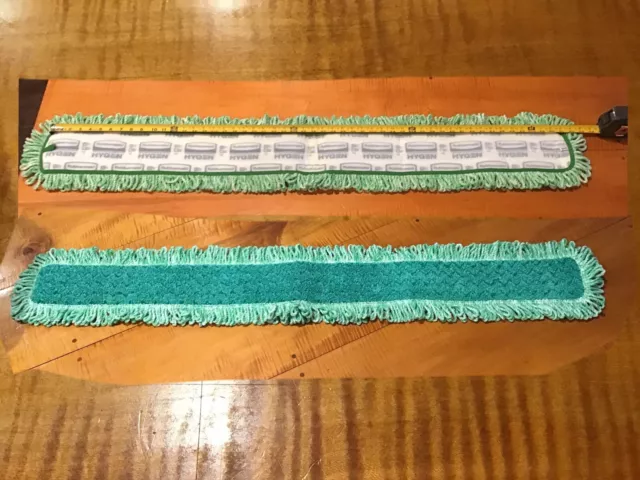 1 NEW Rubbermaid Commercial Q449 HYGEN 48" DUST MOP PAD MICROFIBER Green FRINGE