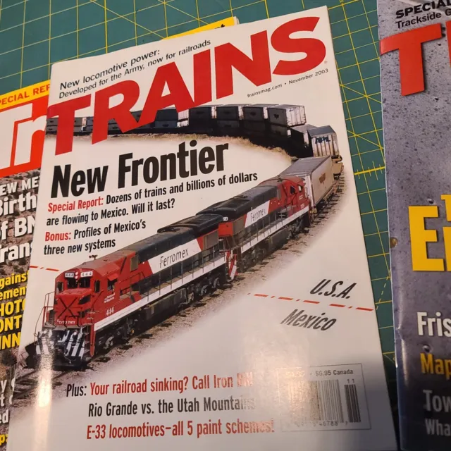 TRAINS Magazine Lot Of 3 Dif Yrs&months See Pics Building Bridges Tracks Cars