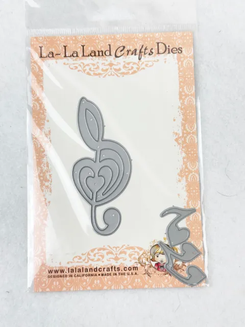 La-La Land Crafts - Heart Treble Clef- 8028 - Brand New