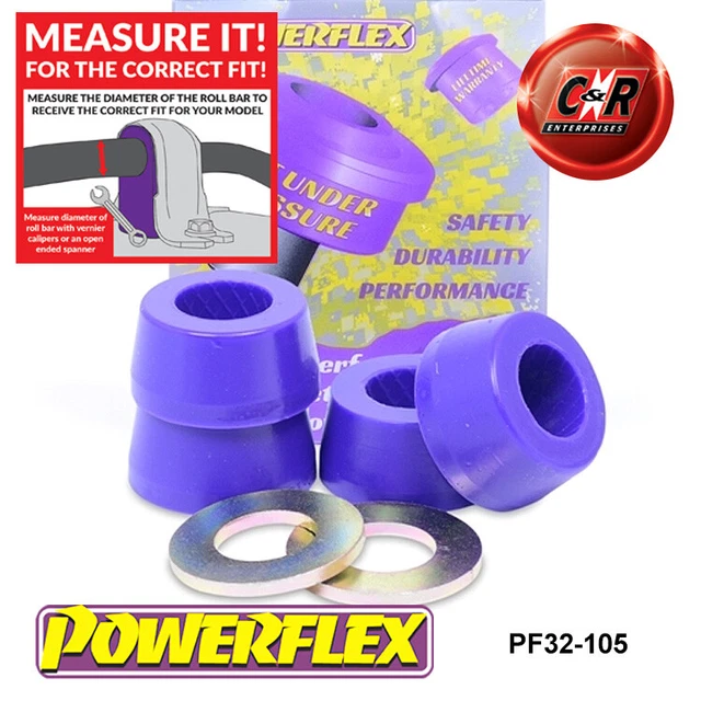 2 x Powerflex PFF12-205 PU Lower Engine Mount Insert for Citröen Peugeot - po, 3