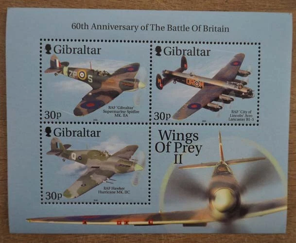 2000 Gibraltar; 200 Blocks Flugzeuge, Bl. 43, postfrisch/MNH, ME 800,- 2