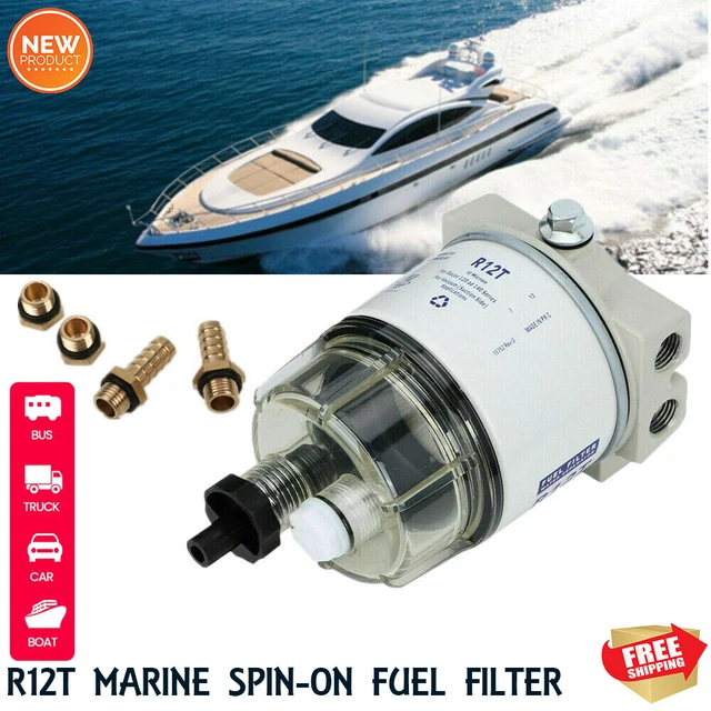 R12T Séparateur D'eau Filtre à Carburant Marin pour Moteur Racor Mercury Yamaha