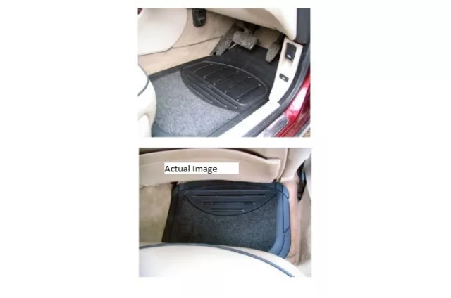 Rover 75 Tourer Estate Rubber Floor Mats with Grey Carpet Inserts