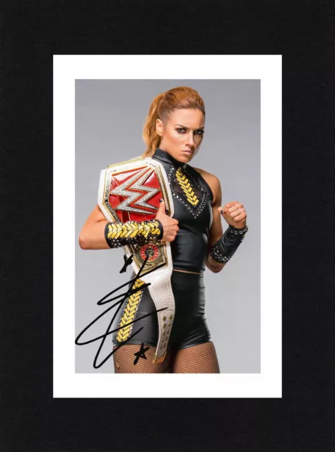 8X6 Mount BECKY LYNCH Signed PHOTO Print Gift Ready To Frame WWE Wrestling Diva