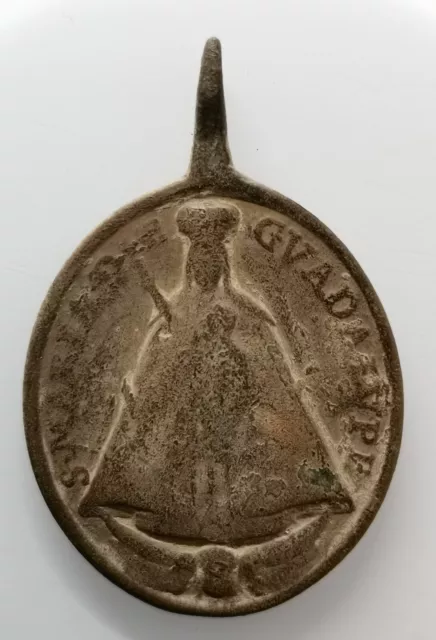 Medalla San Jerónimo y Virgen de Guadalupe -44'1 mm. (asa incl Bronce - (S.XVII)