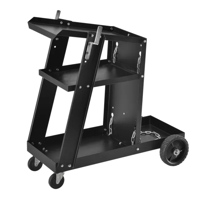 Carrello per Trasporto Saldatrice da Officina a 3 Ripiani con Portabombola 3