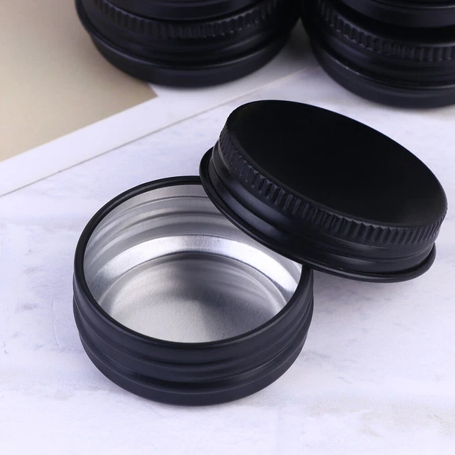 10 piezas Caja De Aluminio Negro Embotellada Candelabros Contenedor Con Tapa Black