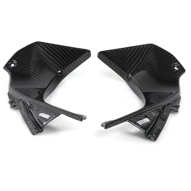 Real Carbon Fiber Air Intake Vent Cover For 2019 - 2023 ZX6R Gas Tank Side Cover 3