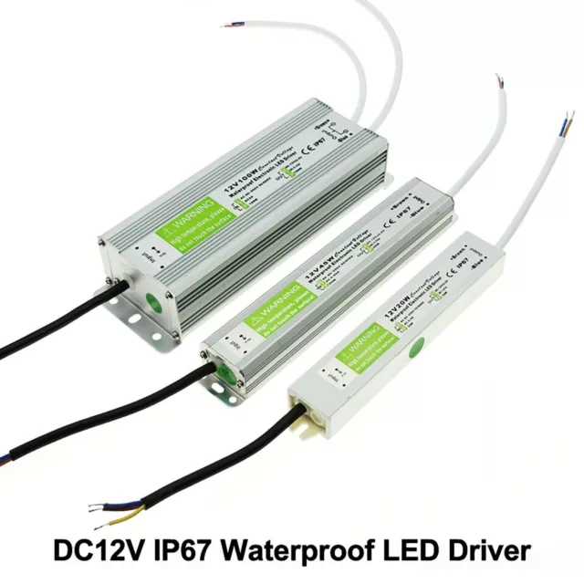 DC12V LED Driver Power Supply Transformer for LED Strip light IP67 Waterproof