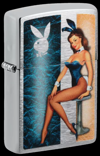 Zippo Windproof Lighter Playboy Girl Retro Bunny Ears 2022 GENUINE New & Boxed