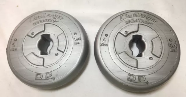 ORBATRON CHALLENGER DP Silver Bar Bell Free Weight 2 Kilos 4.4 Pounds. Pair. 15.99 PicClick
