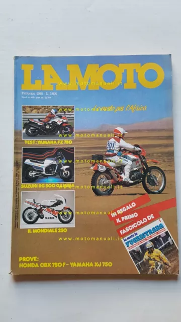 LA MOTO n. 2 1985 Prova Gilera 250 NX Yamaha FZ 750 Honda CBX 750 Yamaha XJ 750