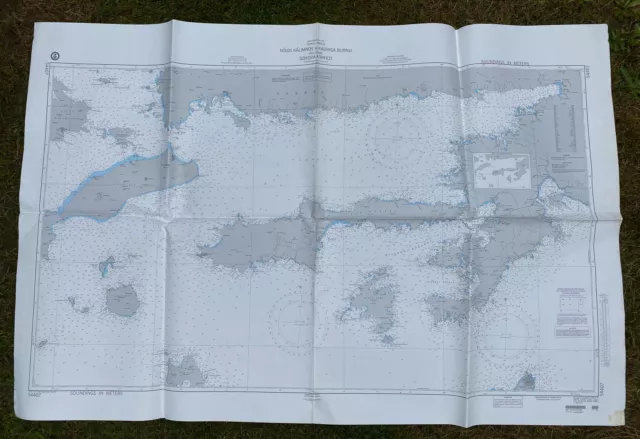CHART MAP DEFENSE MAPPING DMAAC Soundings 52” X 35" TURKEY GREECE 54407