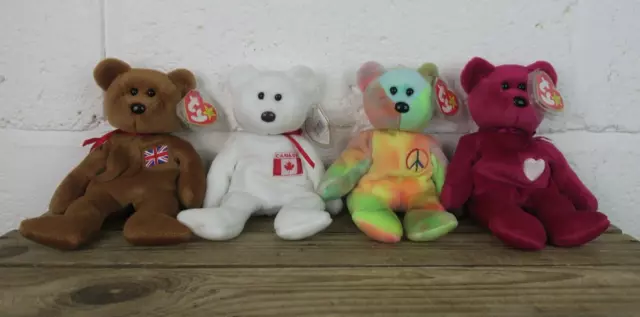 Ty Beanie Babies - Bear x 4 Bundle