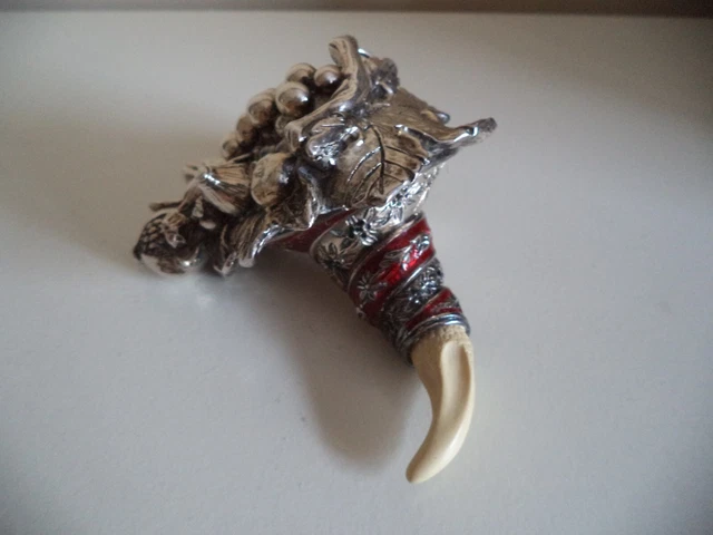 Cornucopia argento 925 smalti Magrino Firenze made in Italy scultura frutta 11cm