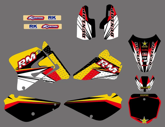 For Suzuki RM85 2002-2012 Graphics Kit Backgrounds Decals RM 85 Stickers Deco