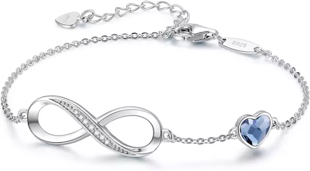 Bracciale Donna Argento 925 Braccialetto Infinito Bracciali Cuore Gioielli Regal