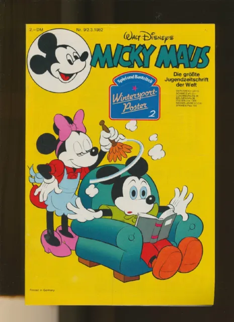 Micky Maus  1982  Heft Nr.   9  mit Beilage  Ehapa Verlag  Z 1