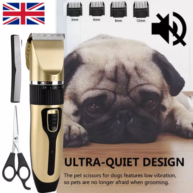 Electric Pet Cat/Dog Grooming Clippers Hair Trimmer Shaver Kit Cordless Quiet