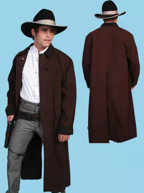 Scully Old West Cowboy Clothing Canvas Duster - Mtw107Usa