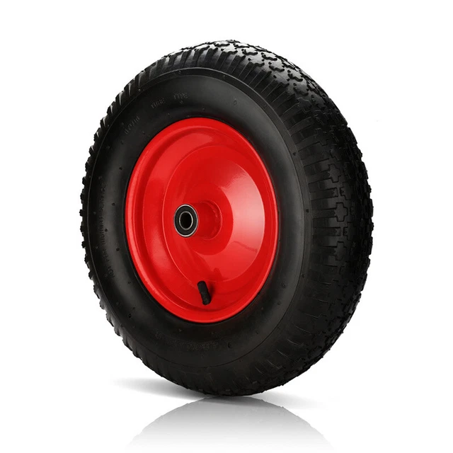 Schubkarrenrad 4.80/4.00-8 Mit Achse – PU-Vollgummi, Pannensicher, 390 Mm, Bis 200 Kg