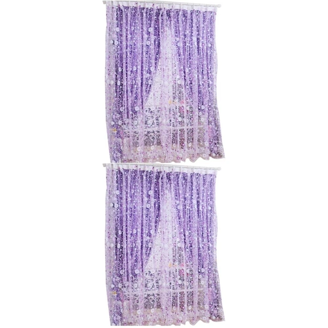 200 X200cm Moustiquaire De Fenêtre Rideau Voilage Violet Fenetre