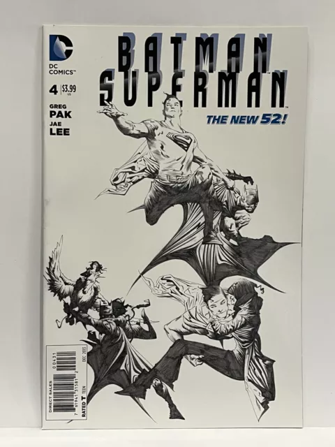Batman Superman # 4 The New 52 ! Dc Comics Jae Lee 1:100 Nm Sketch Variant