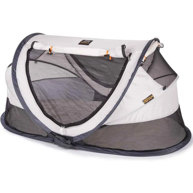 DERYAN Pop-up Reisebett mit Moskitonetz Peuter Luxe Creme Baby Zelt Kinderbet...