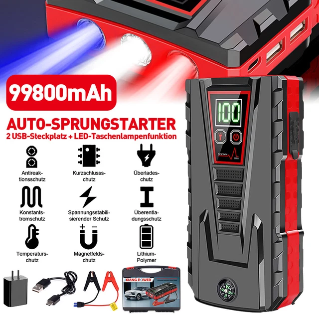 Starthilfe Power Bank 99800 MAh | 12V Auto Jump Starter | Für PKW & KFZ